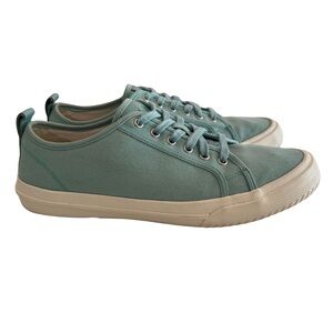 Clarks Roxby Lace Canvas Sneakers Women 10 W Turquoise Seafoam Low Top